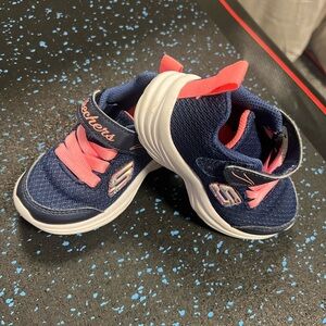 Skechers Kids' Blue and Pink Athletic Sneakers